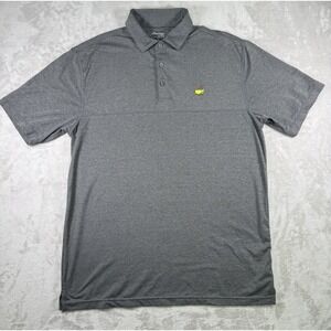 Masters Tech Polo Shirt Mens Large Gray Augusta National Golf Performance